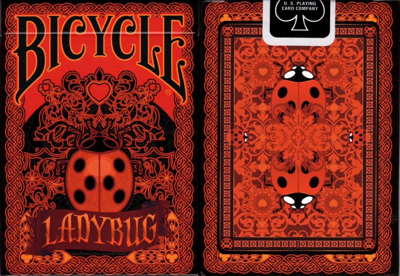 PlayingCardDecks.com-Ladybug Bicycle Playing Cards: Black Deck