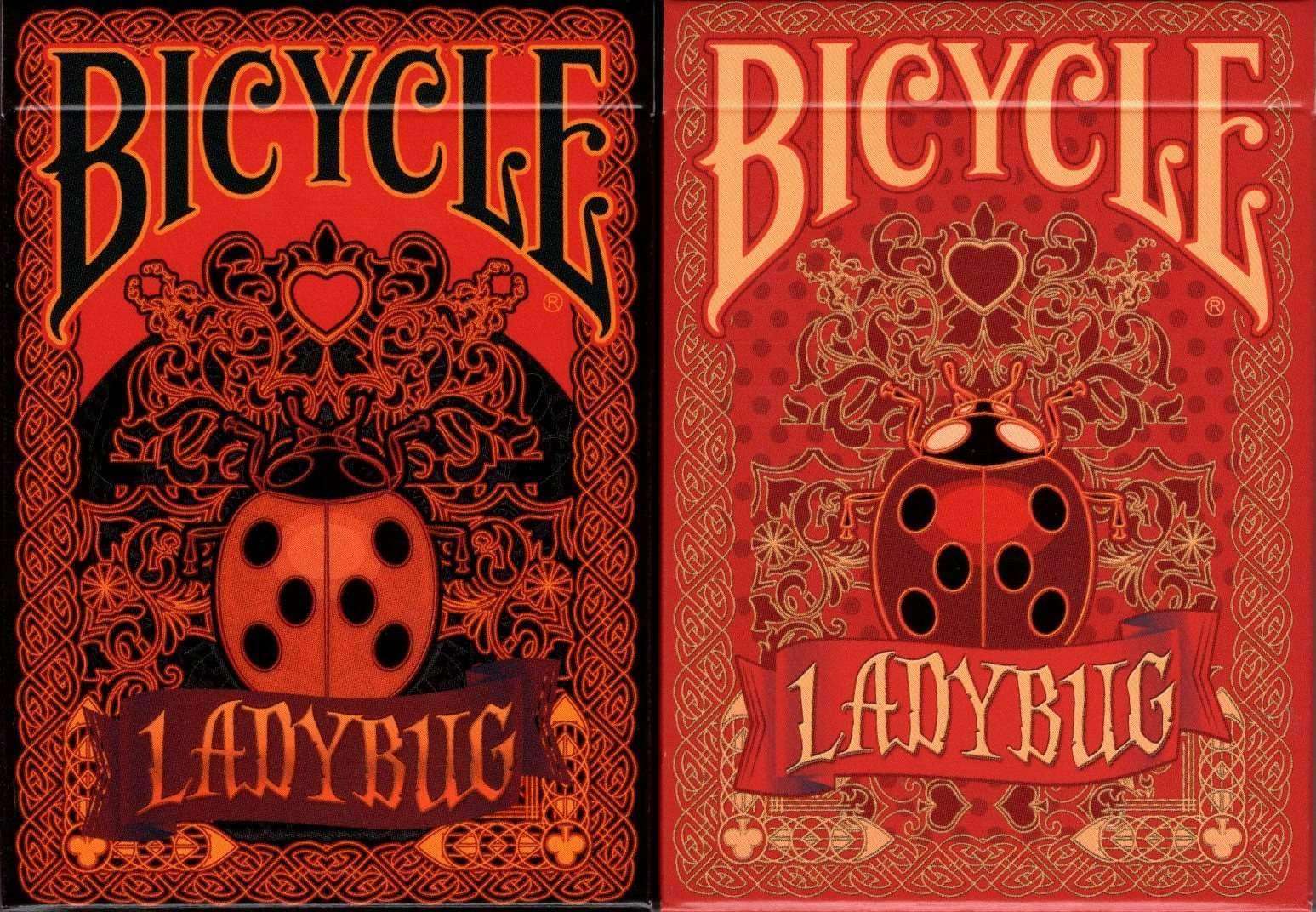 PlayingCardDecks.com-Ladybug Bicycle Gilded Playing Cards: 2 Deck Set