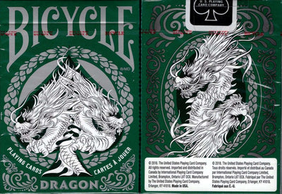 PlayingCardDecks.com-Dragon Bicycle Green Playing Cards