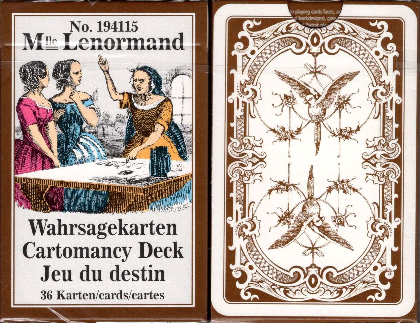 PlayingCardDecks.com-Mlle Lenormand Cartomancy Fortune Cards Piatnik