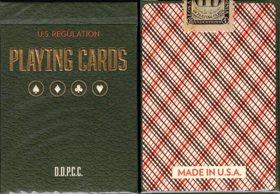 PlayingCardDecks.com-Vintage Plaid Arizona Red Playing Cards USPCC