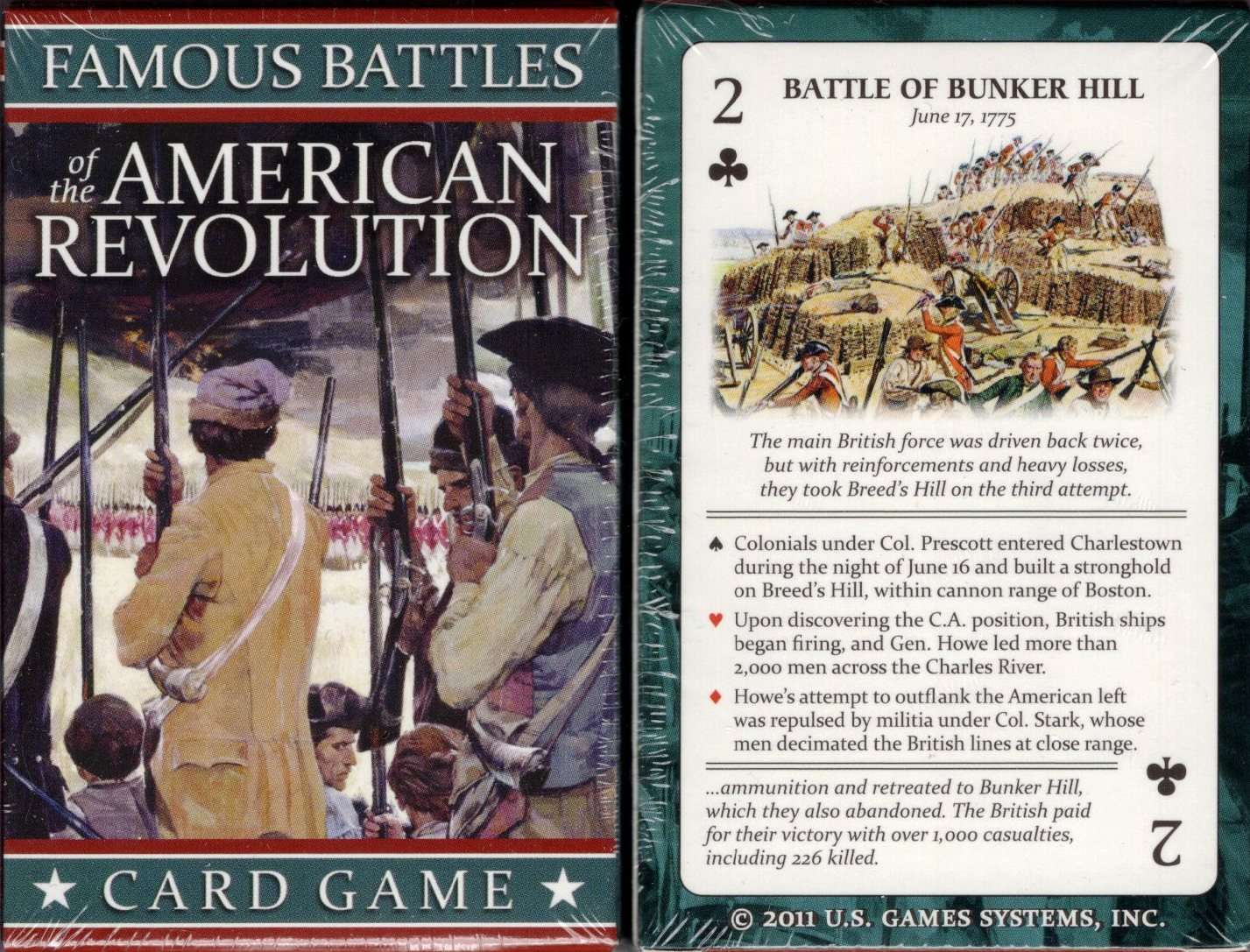 PlayingCardDecks.com-Famous Battles of the American Revolution Playing Cards USGS