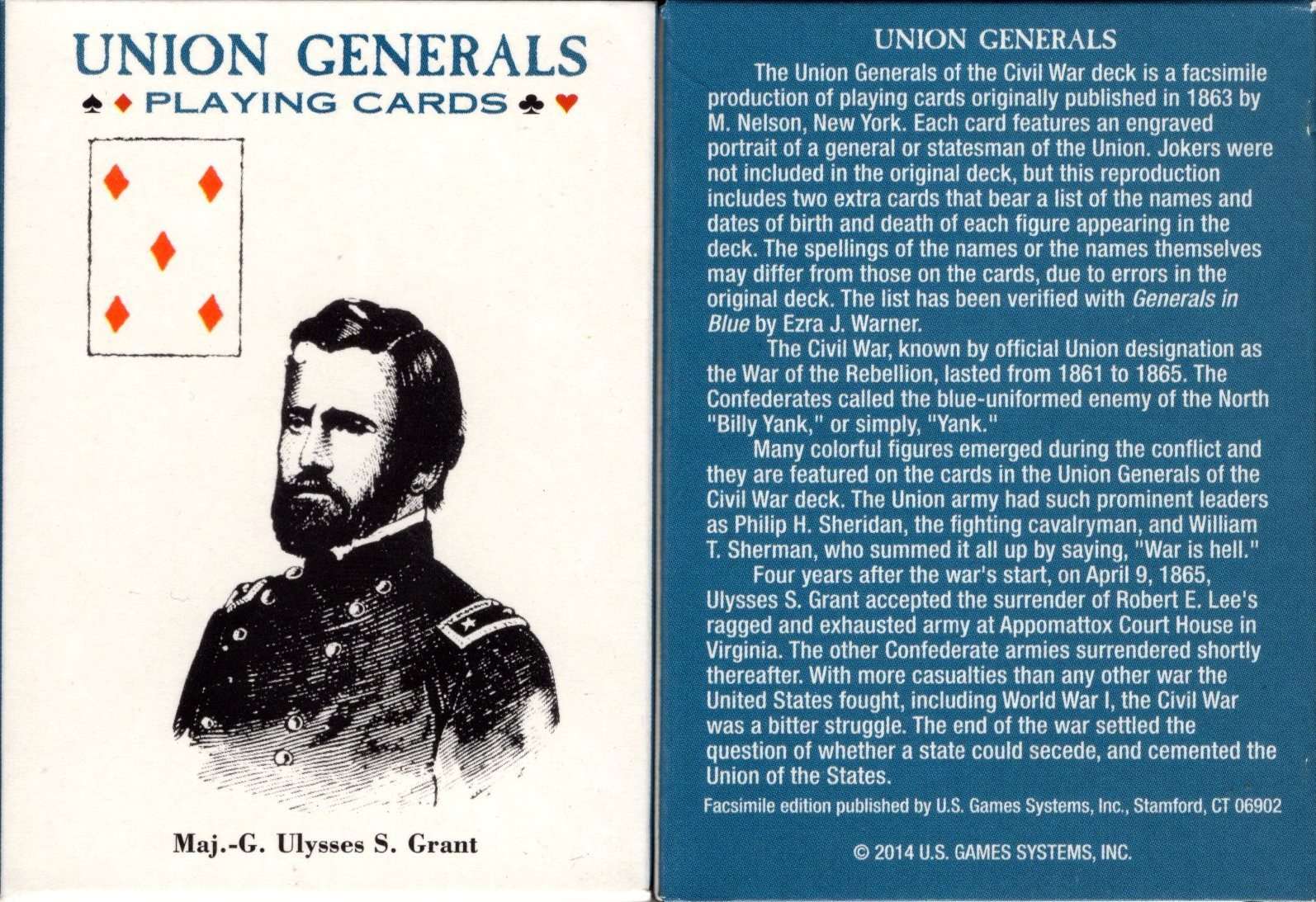 PlayingCardDecks.com-Union Generals Playing Cards USGS