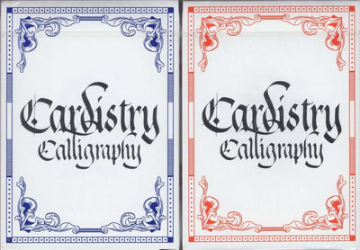 PlayingCardDecks.com-Cardistry Calligraphy Playing Cards - Blue & Red: 2 Deck Set