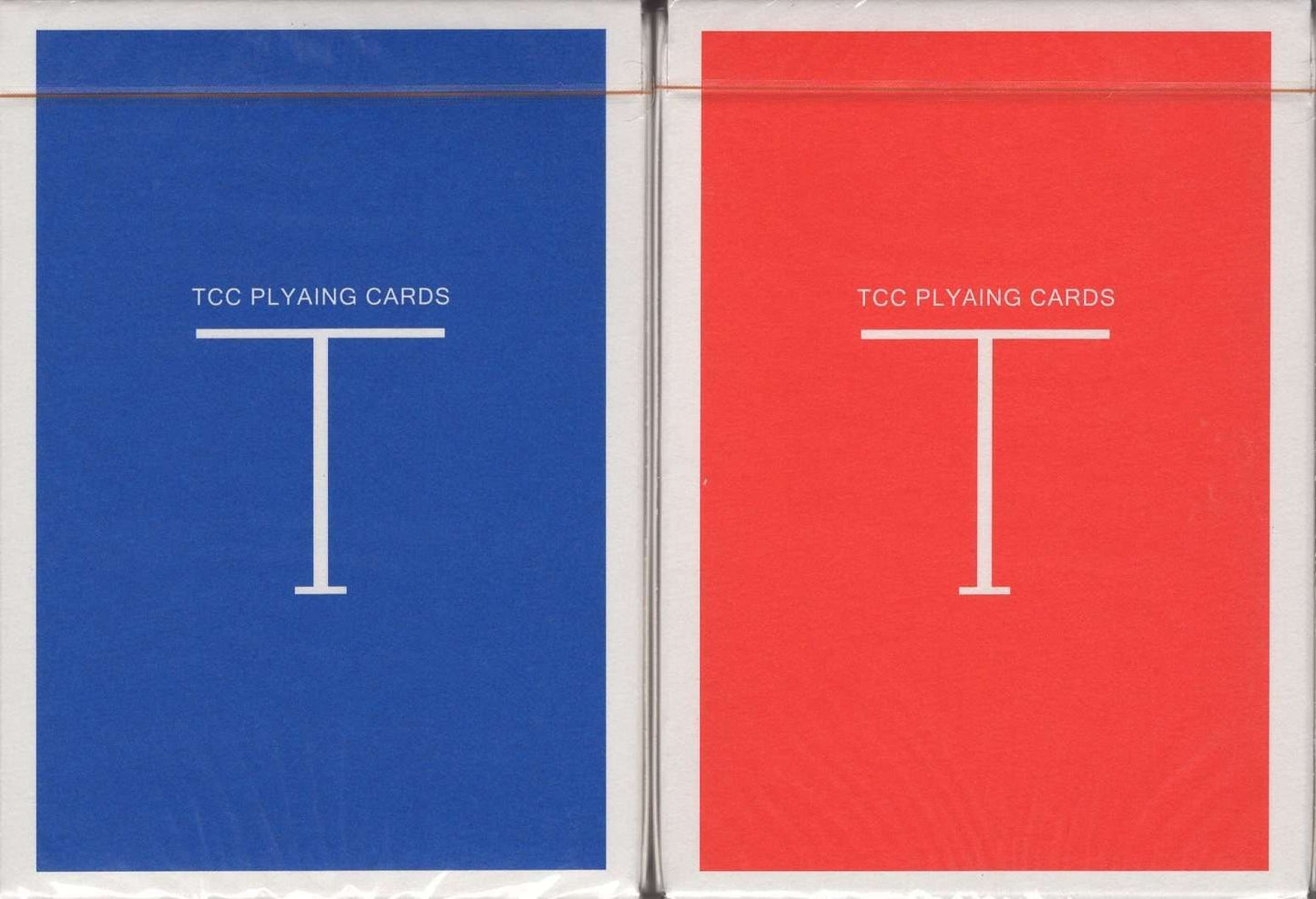 PlayingCardDecks.com-Classic T Playing Cards TCC - Blue & Red: 2 Deck Set