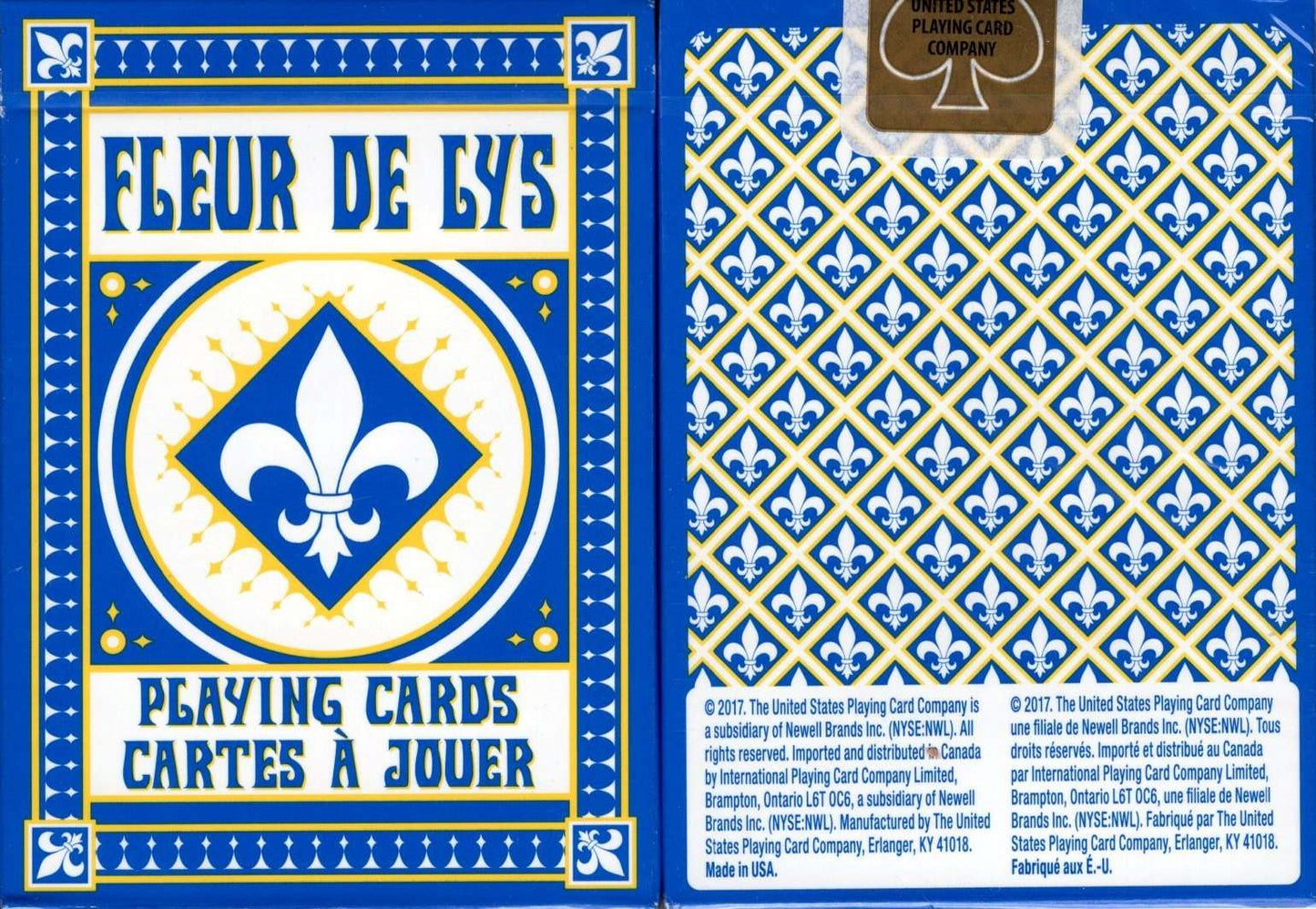 PlayingCardDecks.com-Fleur De Lys Blue Playing Cards USPCC