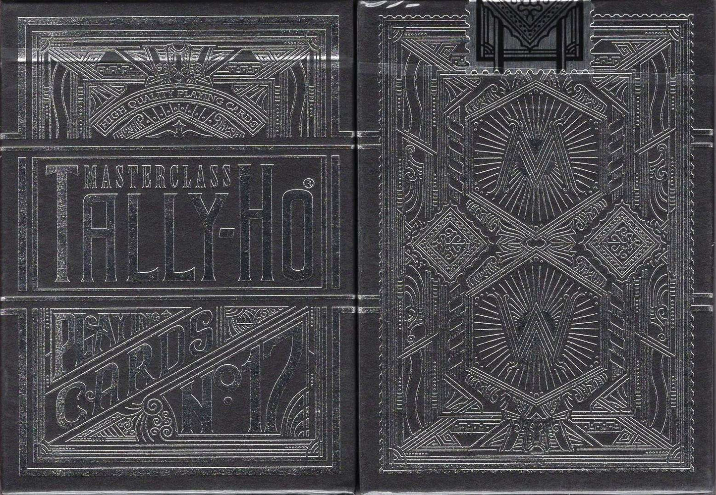 PlayingCardDecks.com-Masterclass Tally-Ho Playing Cards - Black & White