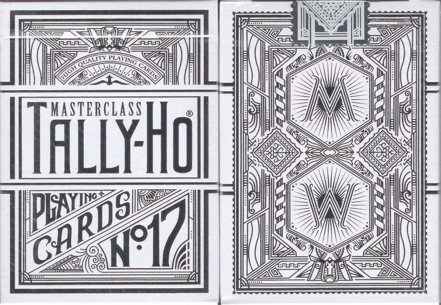 PlayingCardDecks.com-Masterclass Tally-Ho Playing Cards - Black & White