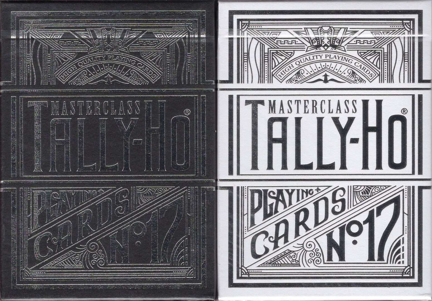 PlayingCardDecks.com-Masterclass Tally-Ho Playing Cards - Black & White