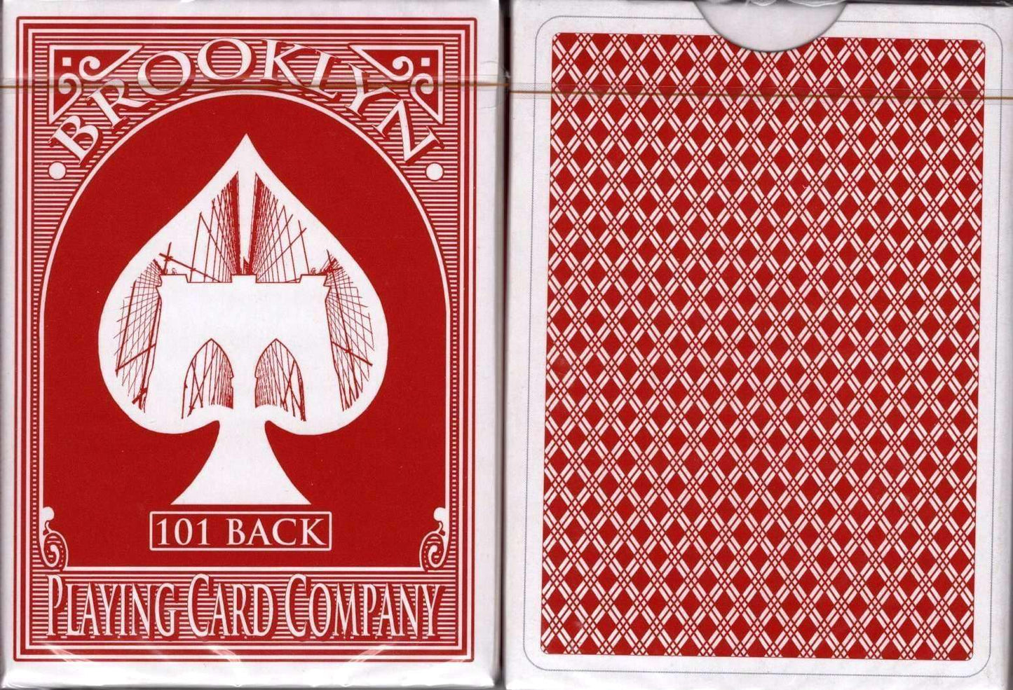PlayingCardDecks.com-Brooklyn 101 Back v2 Red Marked Playing Cards EPCC