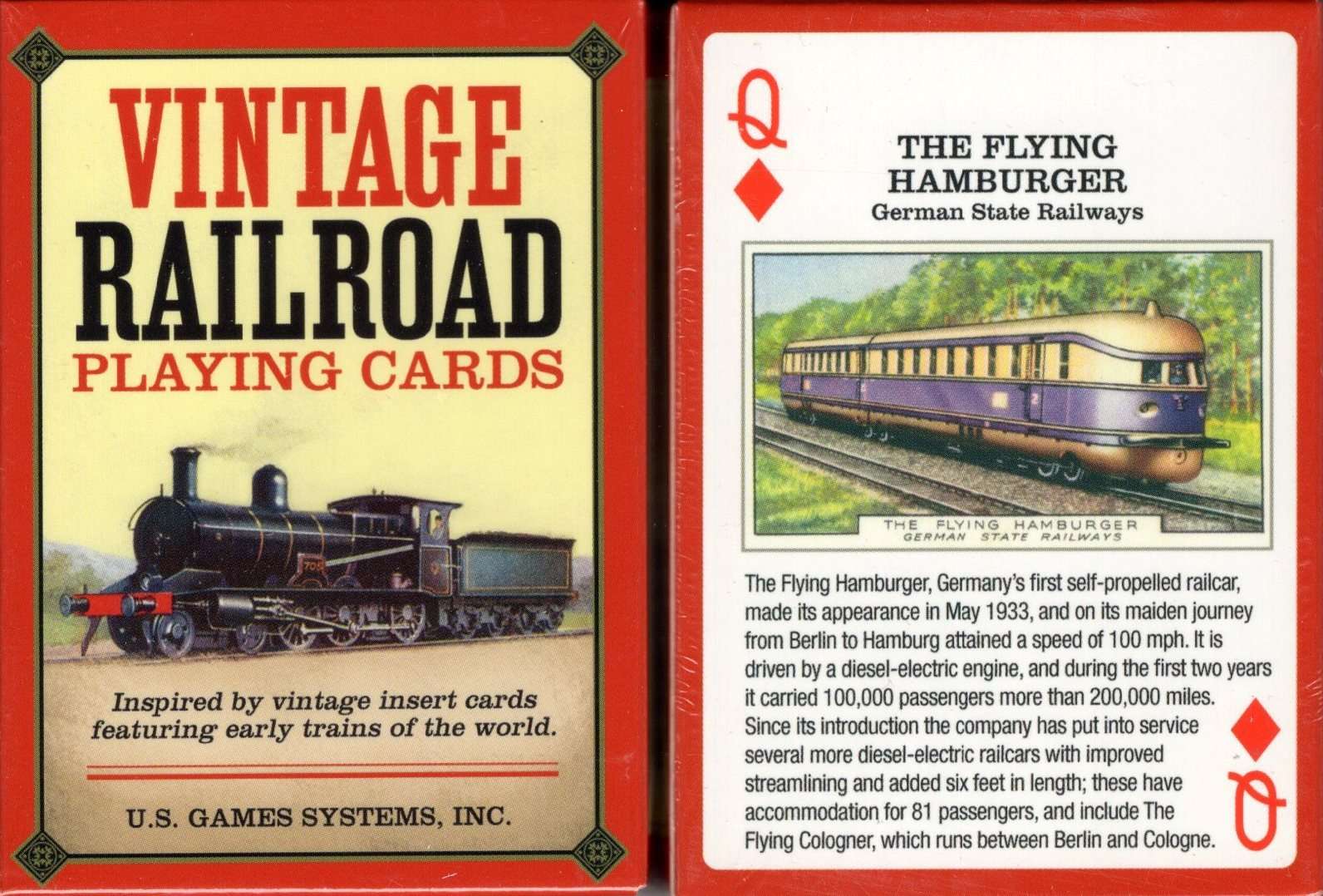 PlayingCardDecks.com-Vintage Railroad Playing Cards USGS