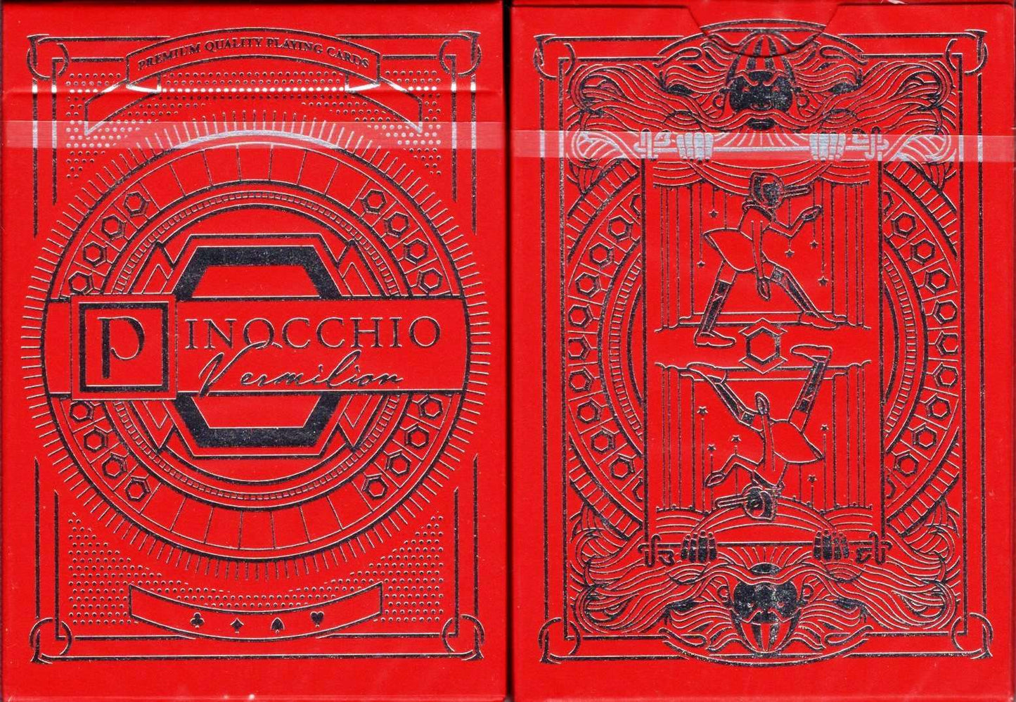 PlayingCardDecks.com-Pinocchio Vermilion Red Playing Cards USPCC