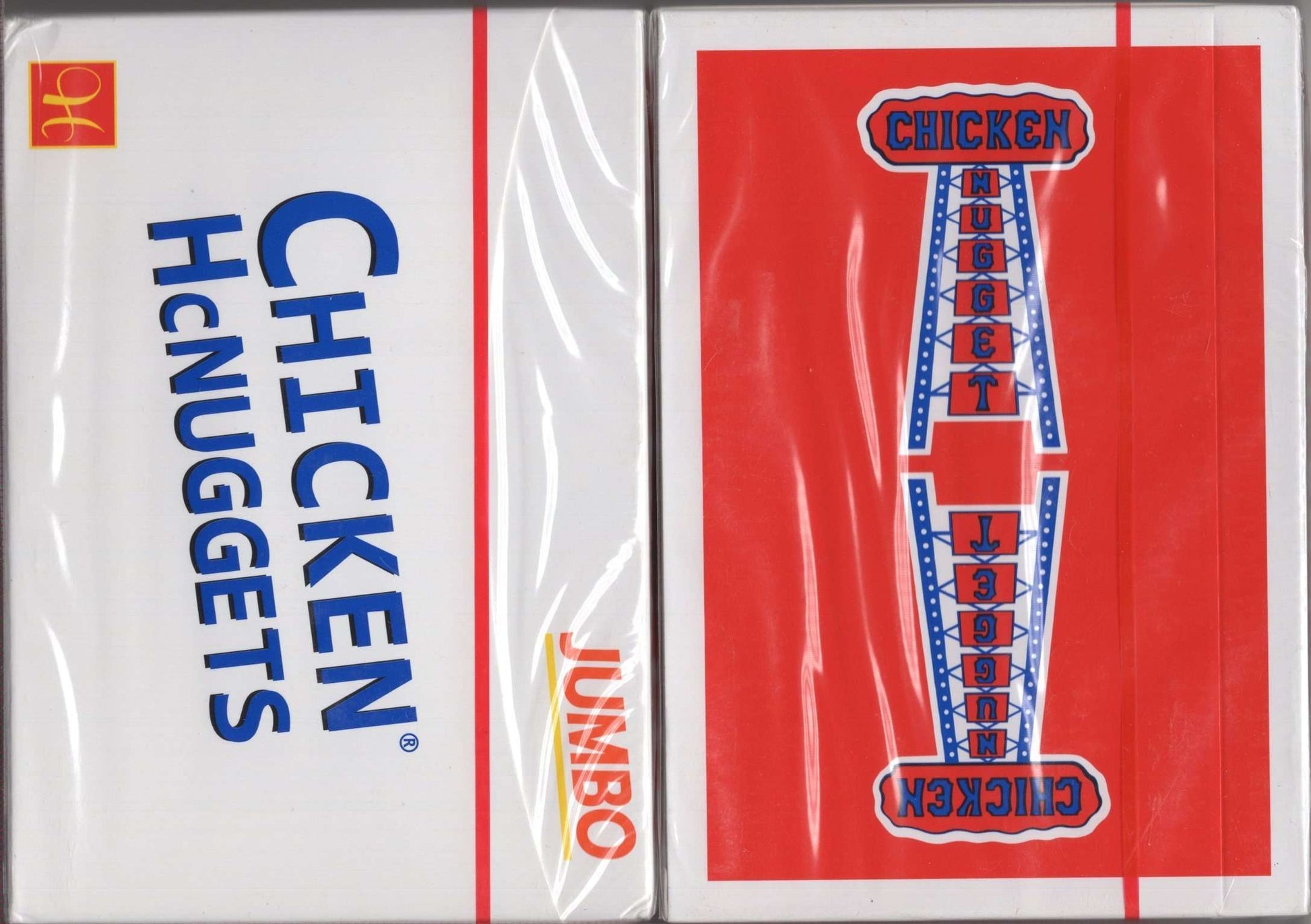 PlayingCardDecks.com-Jumbo Chicken Nugget Red Playing Cards HCPC