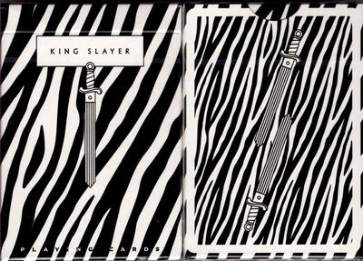 PlayingCardDecks.com-King Slayer Zebra Playing Cards Cartamundi