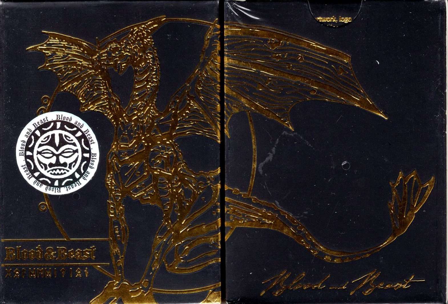 PlayingCardDecks.com-Blood & Beast Gilded Playing Cards: Gold
