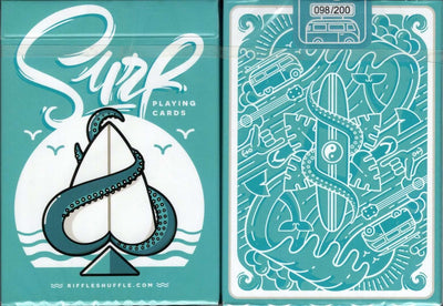 PlayingCardDecks.com-Surfboard Marked Gold Gilded Playing Cards USPCC