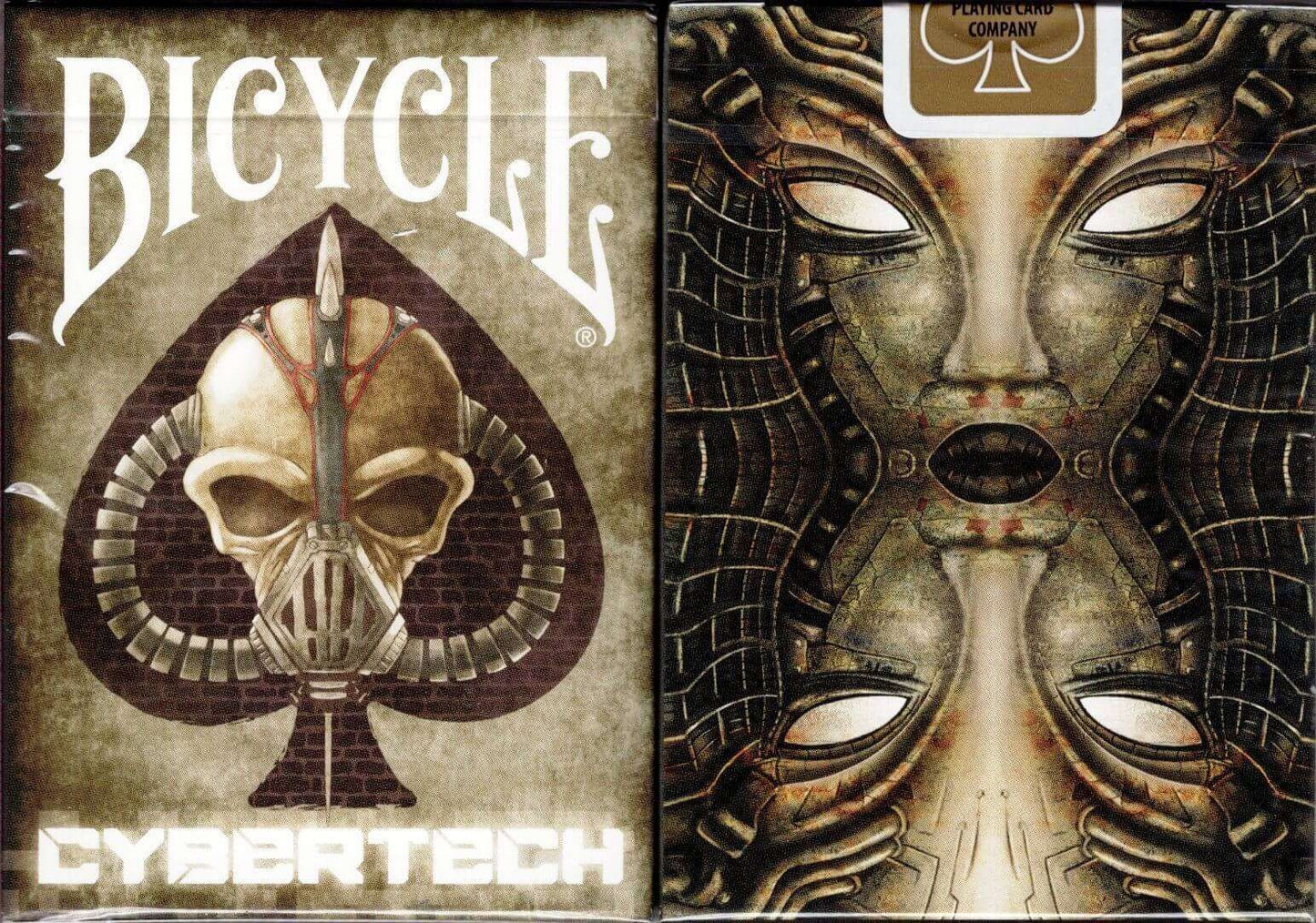 PlayingCardDecks.com-Cybertech Silver Gilded Bicycle Playing Cards