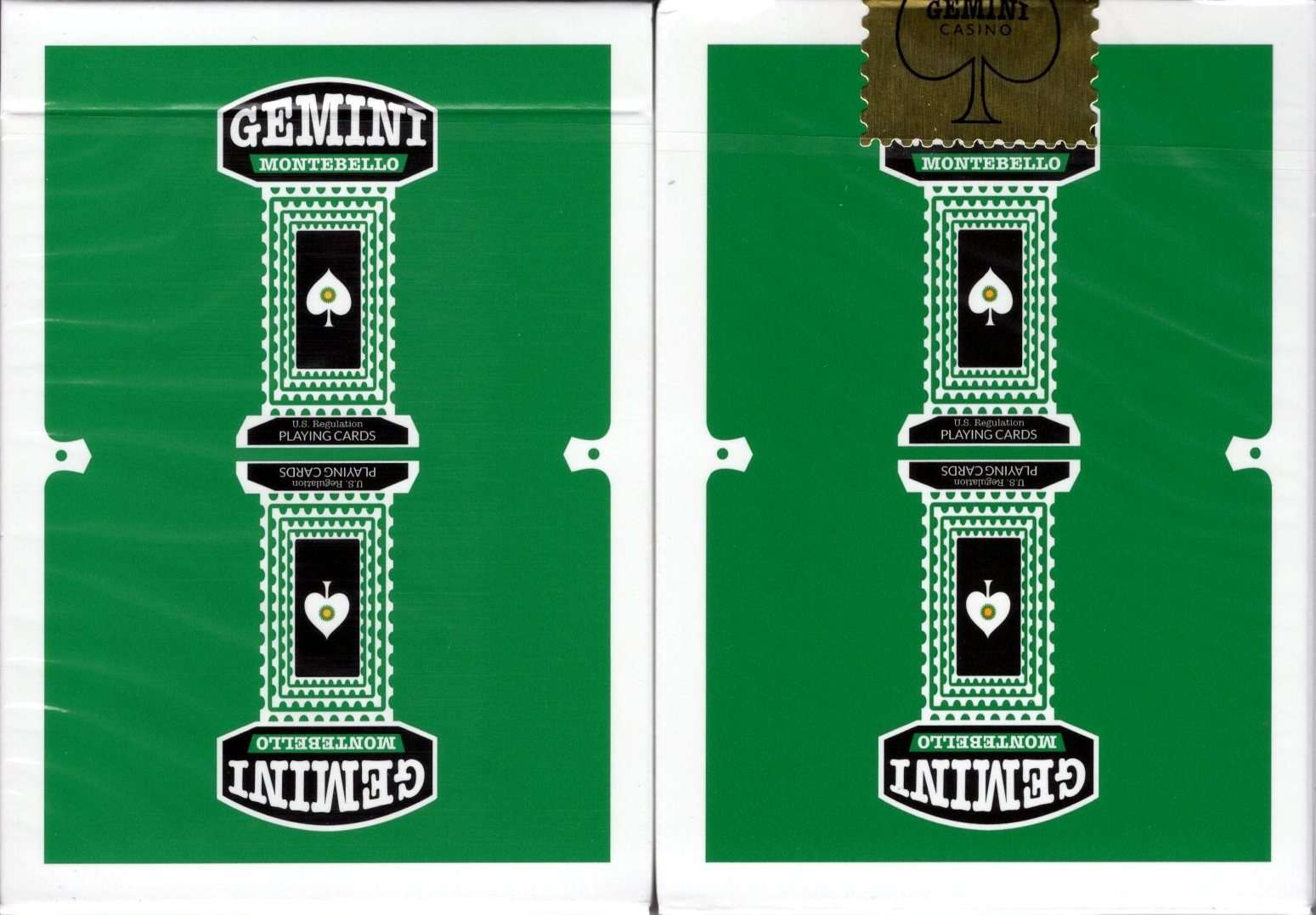 PlayingCardDecks.com-Gemini Casino Emerald Green Playing Cards USPCC