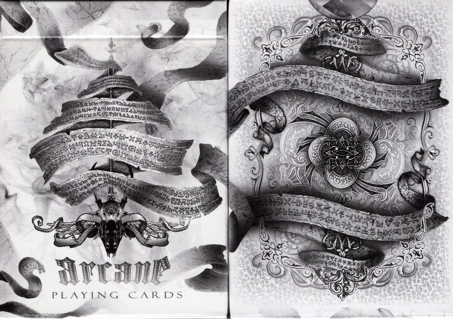 PlayingCardDecks.com-Arcane White Playing Cards USPCC