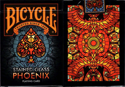PlayingCardDecks.com-Stained Glass Phoenix Bicycle Playing Cards
