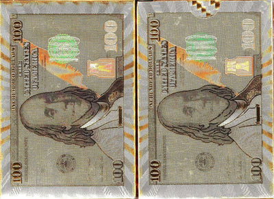 PlayingCardDecks.com-0 Bill Foil Playing Cards - Gold & Silver