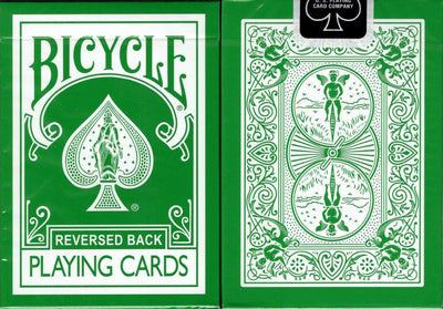 PlayingCardDecks.com-Green Reversed Rider Back v2 Bicycle Playing Cards