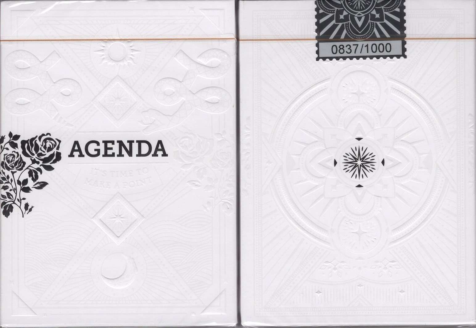PlayingCardDecks.com-Agenda Playing Cards EPCC: White