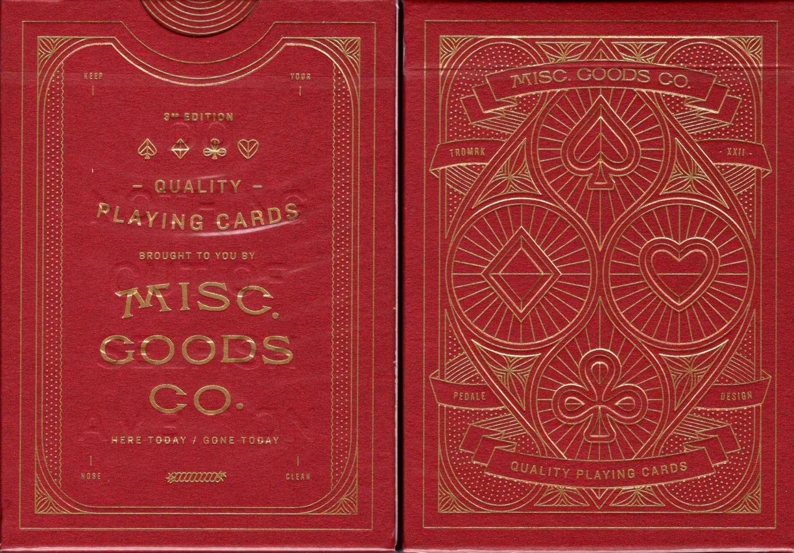 PlayingCardDecks.com-Misc. Goods Co. v3 Playing Cards USPCC: Red