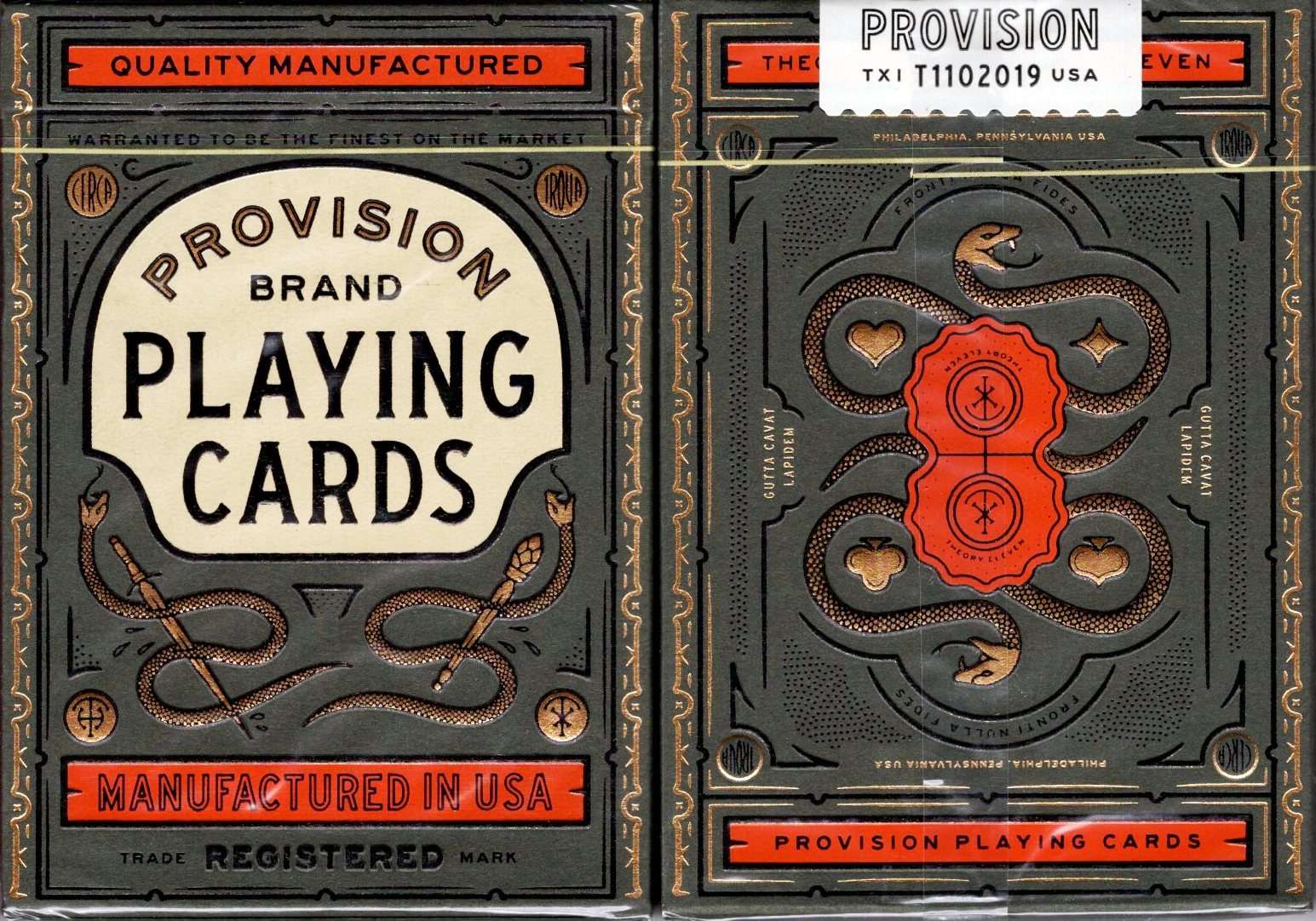 Provision Card Reader Provision Playing Cards by Theory11 - A Tribute to the Spirit of Phila ...