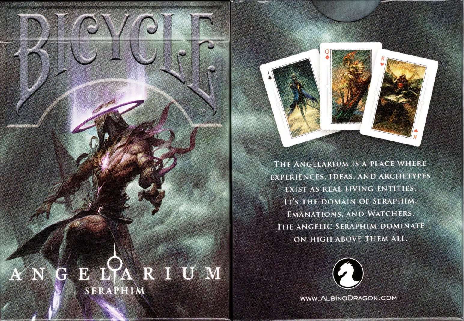 PlayingCardDecks.com-Angelarium Trilogy Bicycle Playing Cards: Seraphim