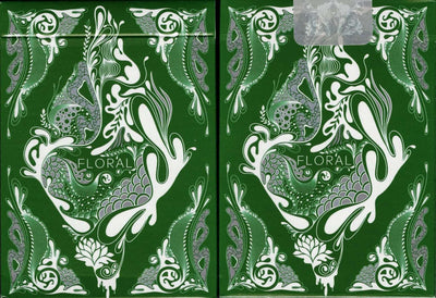 PlayingCardDecks.com-Floral Green Playing Cards USPCC