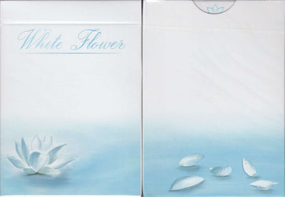 PlayingCardDecks.com-White Flower Playing Cards USPCC