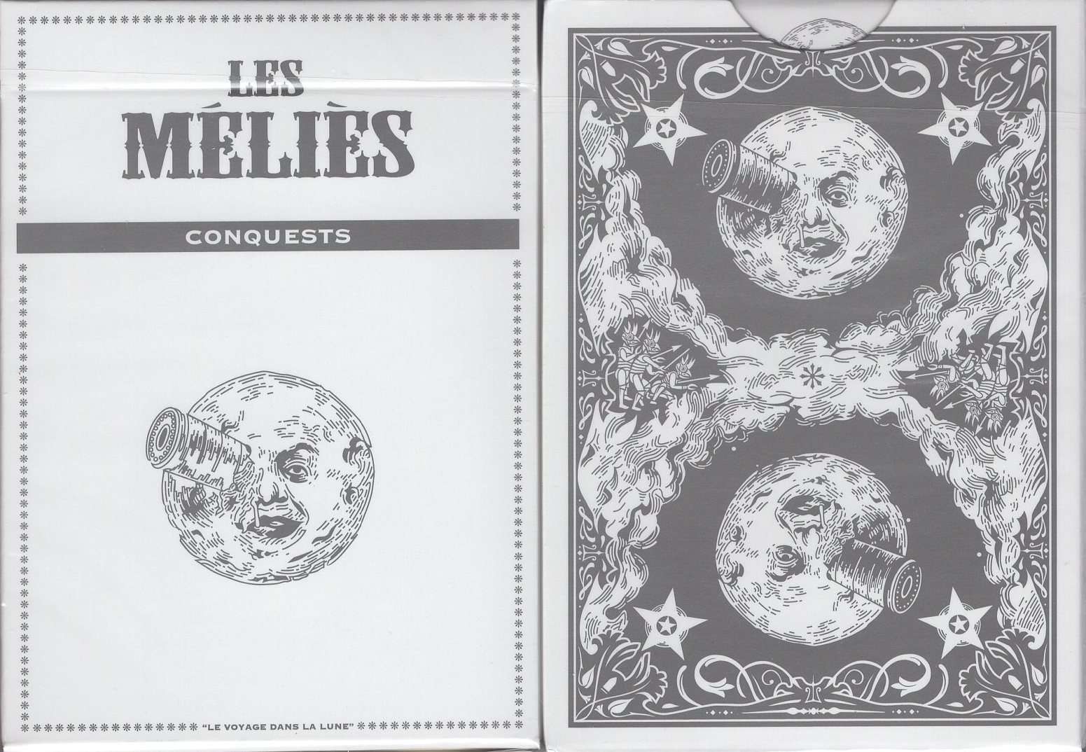 PlayingCardDecks.com-Les Melies Conquests White Playing Cards USPCC