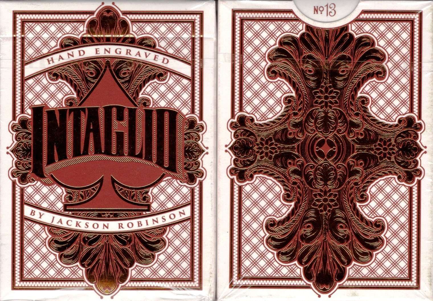 PlayingCardDecks.com-Intaglio Playing Cards EPCC: Red Gold