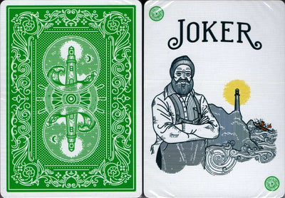 PlayingCardDecks.com-Keeper Sea Green Reloads (No Box) Playing Cards Cartamundi