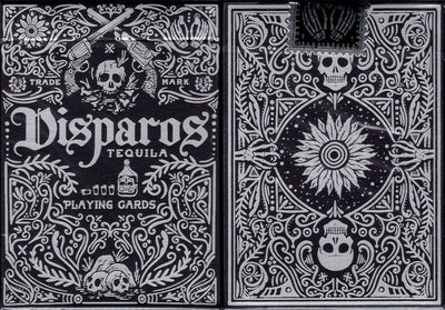 PlayingCardDecks.com-Disparos Tequila Black Playing Cards USPCC