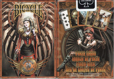 PlayingCardDecks.com-Anne Stokes Steampunk Bicycle Playing Cards USPCC