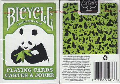 PlayingCardDecks.com-Pandamonium Green Bicycle Playing Cards