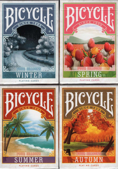 PlayingCardDecks.com-Four Seasons Bicycle Playing Cards: 4 Deck Set