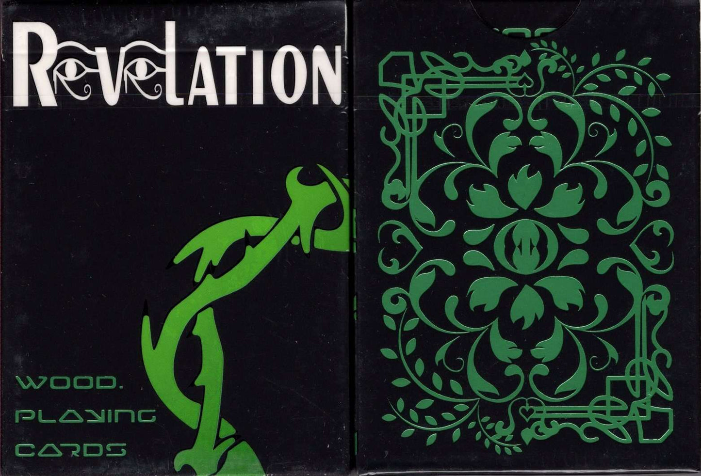 PlayingCardDecks.com-Revelation Wood Element Playing Cards: Black