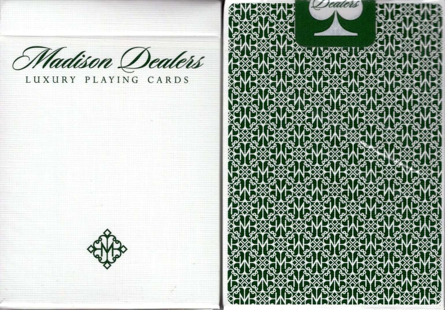 PlayingCardDecks.com-Madison Dealers Green Playing Cards USPCC