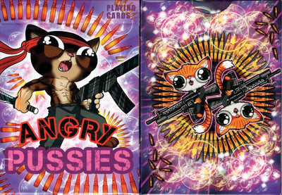 PlayingCardDecks.com-Angry Pussies Playing Cards USPCC