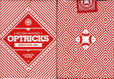 PlayingCardDecks.com-Optricks Red Animated Playing Cards