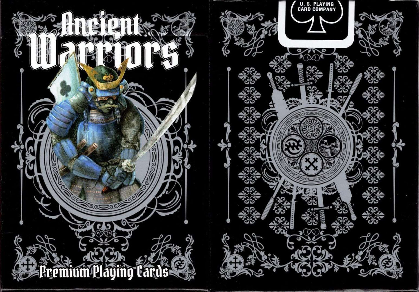 PlayingCardDecks.com-Ancient Warriors Playing Cards USPCC: Black Silver