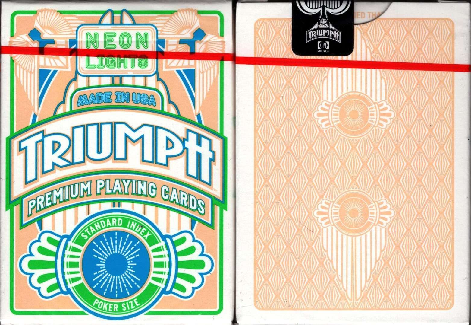 PlayingCardDecks.com-Triumph Premium Playing Cards GPI: Neon Lights Orange