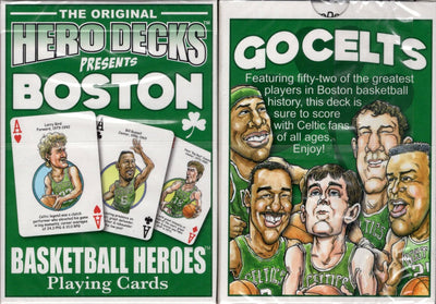 Boston Basketball Heroes Playing Cards