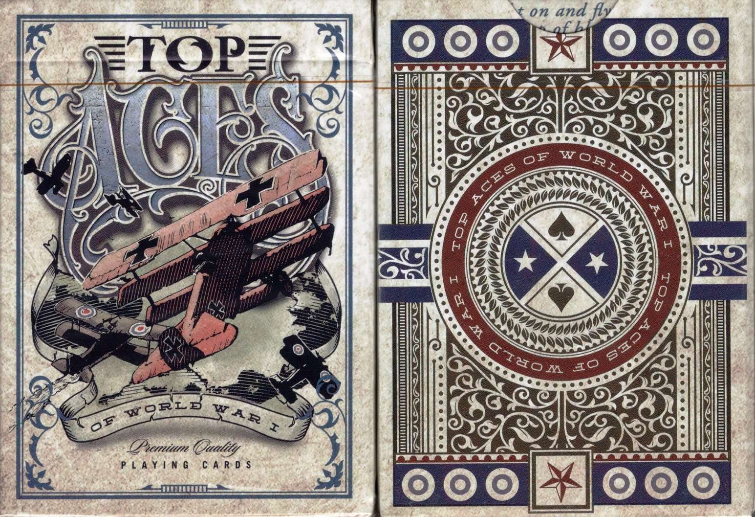 PlayingCardDecks.com-Top Aces of WWI Standard Edition Playing LPCC