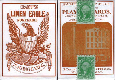 PlayingCardDecks.com-1864 Saladee's Replica Playing Cards Original Release Deck Hart's Linen Eagle