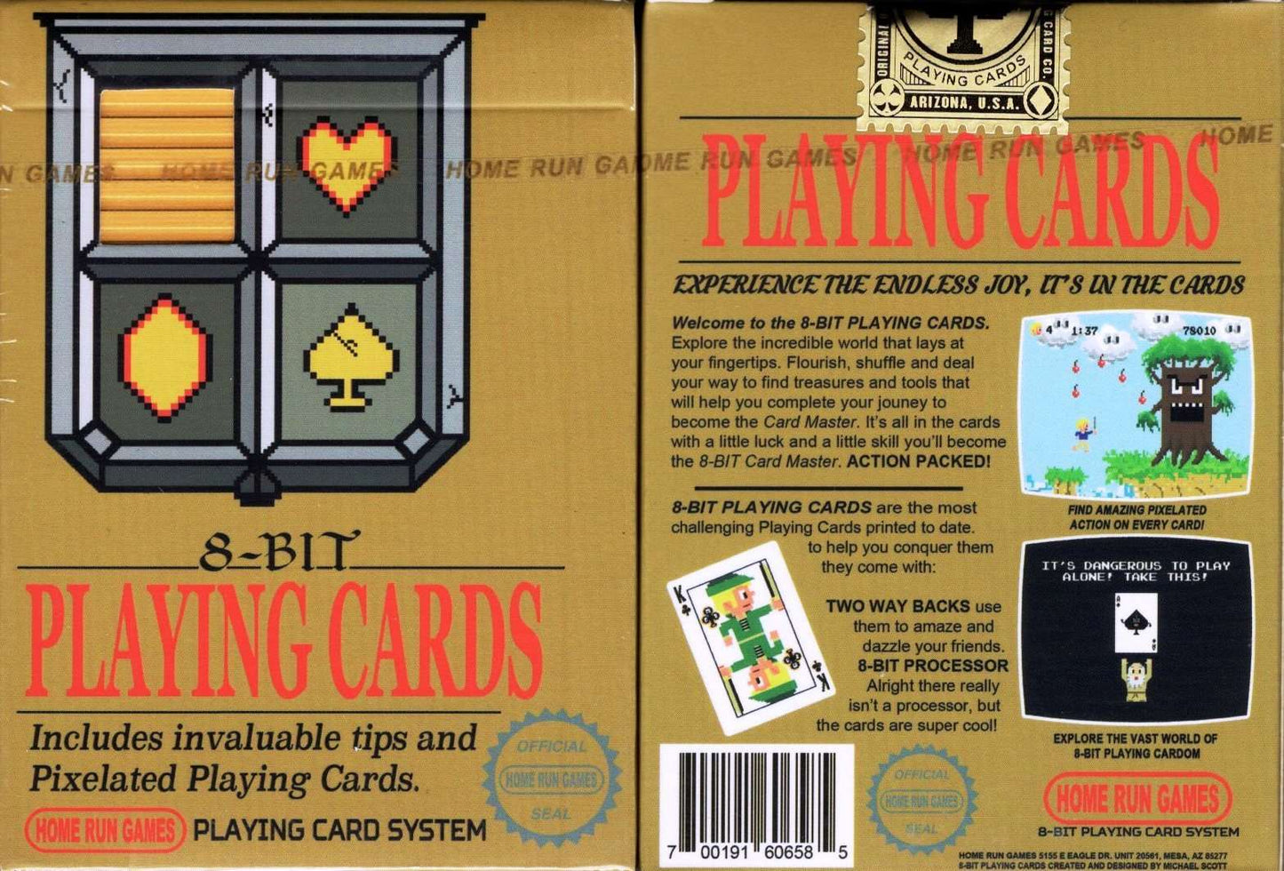 PlayingCardDecks.com-8-Bit Gold Playing Cards