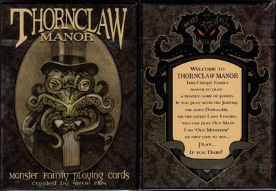 PlayingCardDecks.com-Thornclaw Manor Monster Family Playing Cards